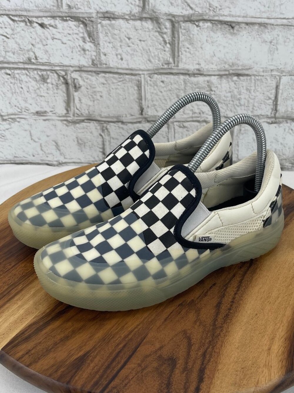 Vans Mod Slip-On Checkerboard Marshmallow Sneakers Womens Sz. 6.5 Mens Sz. 5